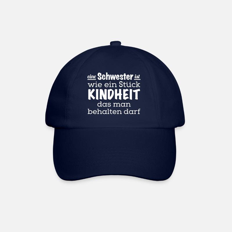 Eine Schwester ist ein Stück Kindheit - für immer - Baseballkappe - Blau/Blau