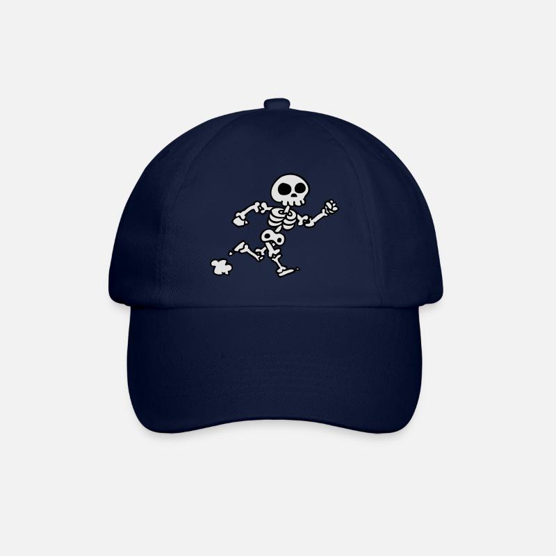 skelett - Baseballkappe - Blau/Blau