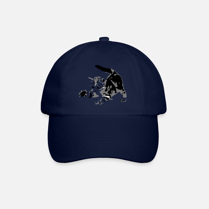 Katze - Baseballkappe - Blau/Blau