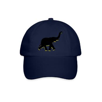 Un gros éléphant avec le tronc - Casquette classique - bleu/bleu - Devant