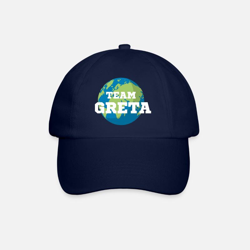 Team Greta weiss Erde - Baseballkappe - Blau/Blau