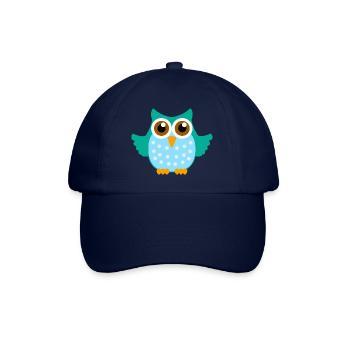 Eule - Baseballkappe - Blau/Blau - Vorne