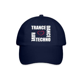 techno dance trance rave - Casquette classique - bleu/bleu - Devant