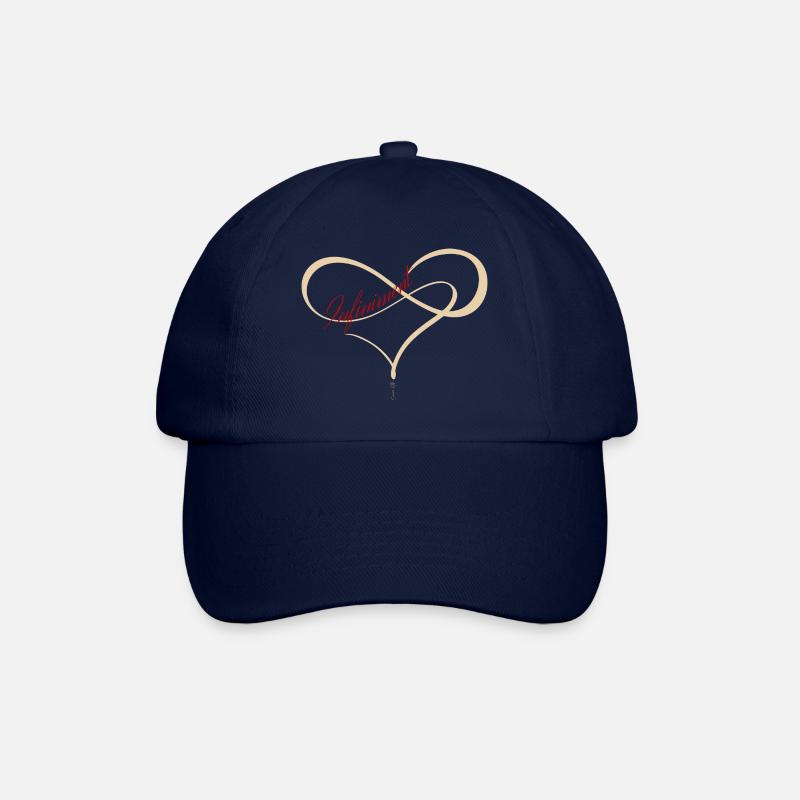 unendlich rot - Baseballkappe - Blau/Blau