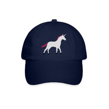 Unicorn Silhouette Outline Shadow - Baseball Cap - blue/blue - Front