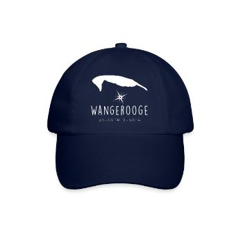 Wangerooge Herzschlag Nordsee Geschenk - Baseballkappe - Blau/Blau - Vorne