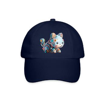 Chat Robot Abstrait Coloré - Casquette classique - bleu/bleu - Devant