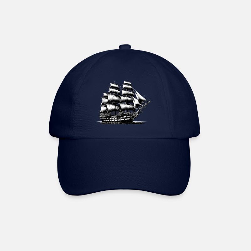Altes Segelschiff - Baseballkappe - Blau/Blau