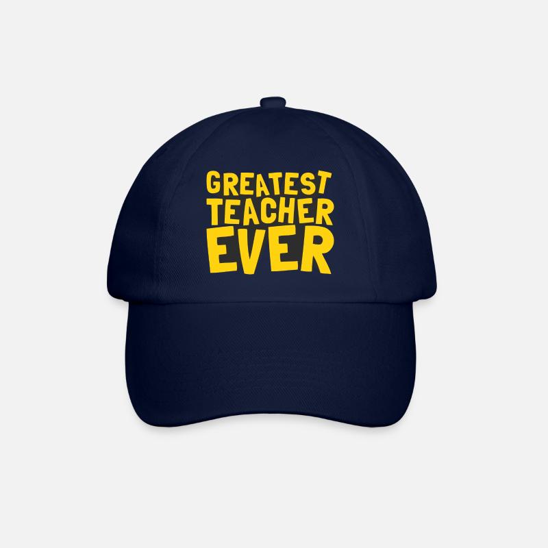 Greatest Teacher Ever - Witziges Lehrer Geschenk - Baseballkappe - Blau/Blau