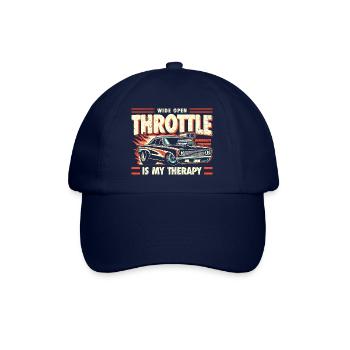 Wide Open Throttle - Therapy for Motorsport Fans - Baseball Cap - blue/blue - Front