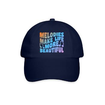 Melodies Make Life More Beautiful Music - Baseballkappe - Blau/Blau - Vorne