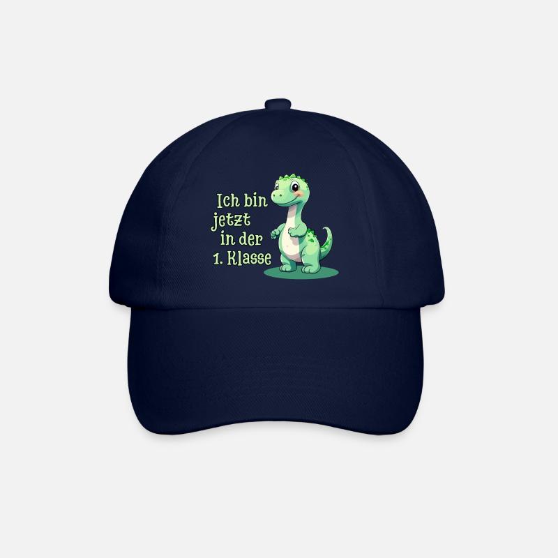 Erster Schultag mit Baby Dino - Baseballkappe - Blau/Blau