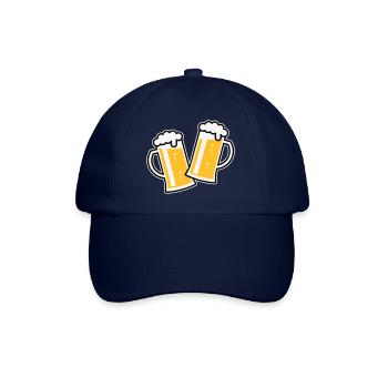 2 Toasting German Beer Steins (Cheers / 3C) - Baseball Cap - blue/blue - Front