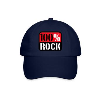 100 % Prozent Rock Heavy Metal Musik Text Logo Fun - Baseballkappe - Blau/Blau - Vorne