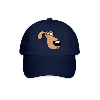 Dog Face Funny Silly Funny Crazy Comic - Baseball Cap - blue/blue - Front