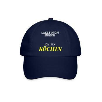 Lasst mich durch, ich bin Köchin Geschenkidee - Baseballkappe - Blau/Blau - Vorne