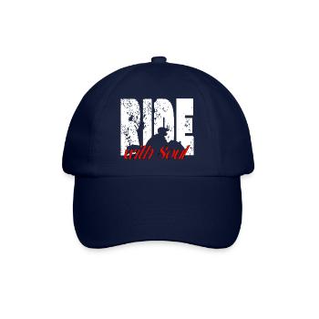 Für Biker - RideWithSoul - Baseballkappe - Blau/Blau - Vorne