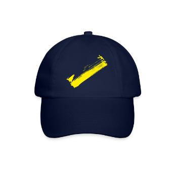 Brush Style Stripe - Diagonal Yellow - Baseball Cap - blue/blue - Front
