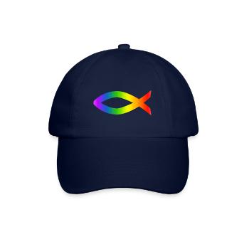 Ichthys Arc-en-ciel de Christl symbole poisson - Casquette classique - bleu/bleu - Devant