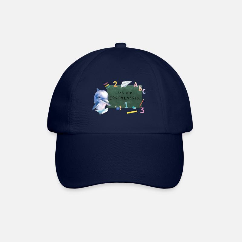 Schulanfang Delfin - Baseballkappe - Blau/Blau