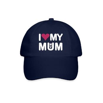 I love my Mum I love my Mummy - Baseballkappe - Blau/Blau - Vorne