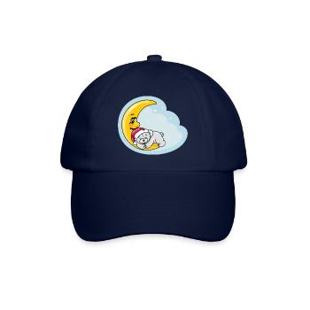 Sleeping teddy bear on the moon - Baseball Cap - blue/blue - Front