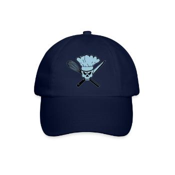 Koch Pirat oder Rebell Totenkopf - Baseballkappe - Blau/Blau - Vorne