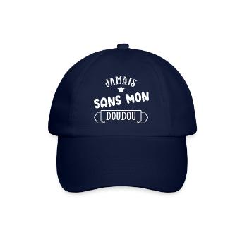 Jamais sans mon doudou cadeau humour bébé - Casquette classique - bleu/bleu - Devant