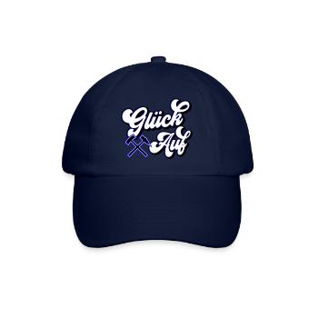 Glück auf Hammer und Schägel | Farben änderbar - Baseballkappe - Blau/Blau - Vorne