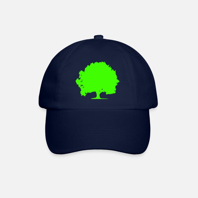 baum - Baseballkappe - Blau/Blau