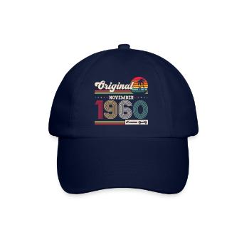 63e anniversaire Vintage Novembre Vintage des années 1960 - Casquette classique - bleu/bleu - Devant