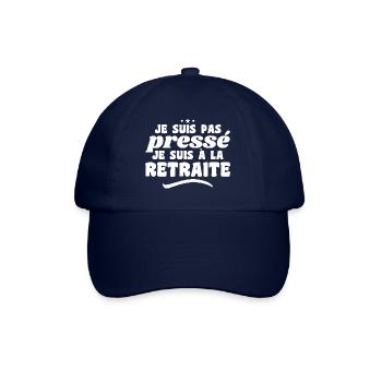 Ich habe es nicht eilig, ich bin im Ruhestand - Baseballkappe - Blau/Blau - Vorne