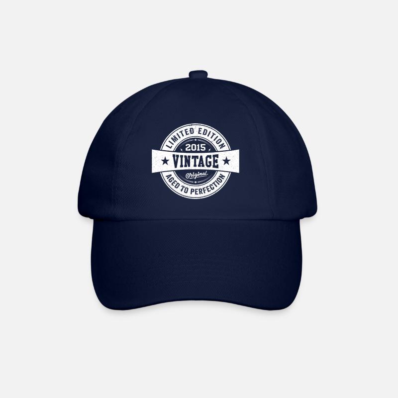 Retro 2015 Geburtstag 2015 Geschenk 2015 Vintage - Baseballkappe - Blau/Blau