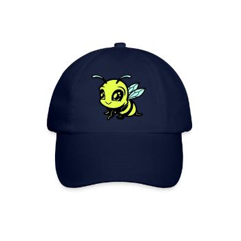 biene hummel comic - Baseballkappe - Blau/Blau - Vorne