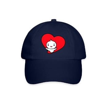 Bird Heart Symbol Love Runs Runs Happy Cute - Baseball Cap - blue/blue - Front