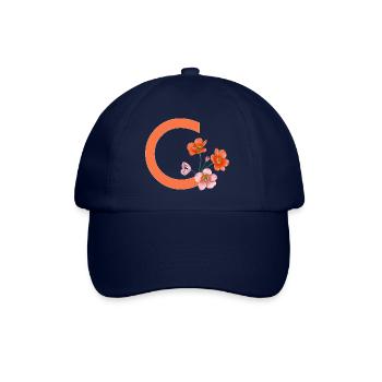 C avec fleurs - Casquette classique - bleu/bleu - Devant