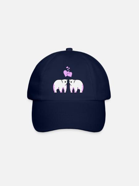 Ours polaires amoureux - Casquette classique - bleu/bleu