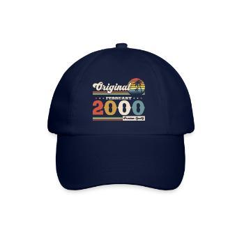 25ème anniversaire cadeau mari Original février 2000 - Casquette classique - bleu/bleu - Devant