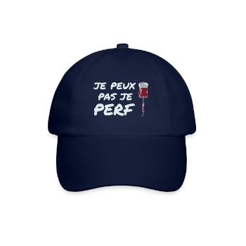 Ich kann nicht perf, Krankenschwester Humor Geschenkidee - Baseballkappe - Blau/Blau - Vorne