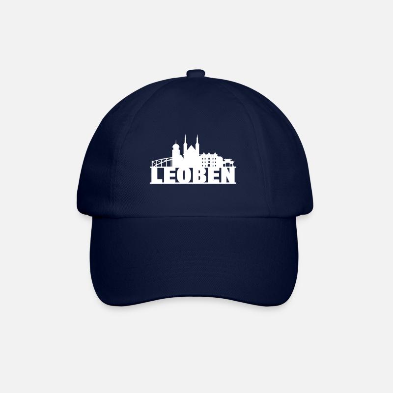 Skyline Leoben (weiß) - Baseballkappe - Blau/Blau