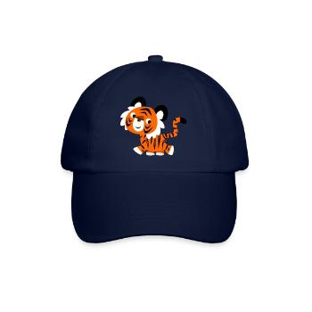 Cute Self-Confident Cartoon Tiger by Cheerful - Baseball Cap - blue/blue - Front