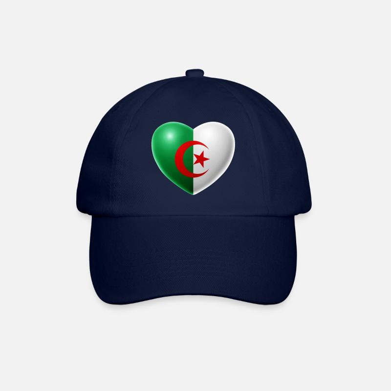 Heart (Algeria / Algeria) - Baseball Cap - blue/blue