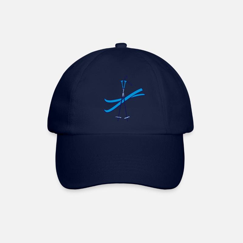 Ski - Baseballkappe - Blau/Blau