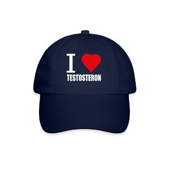 J'AIME TESTOSTÉRONE BLANC - Casquette classique - bleu/bleu - Devant