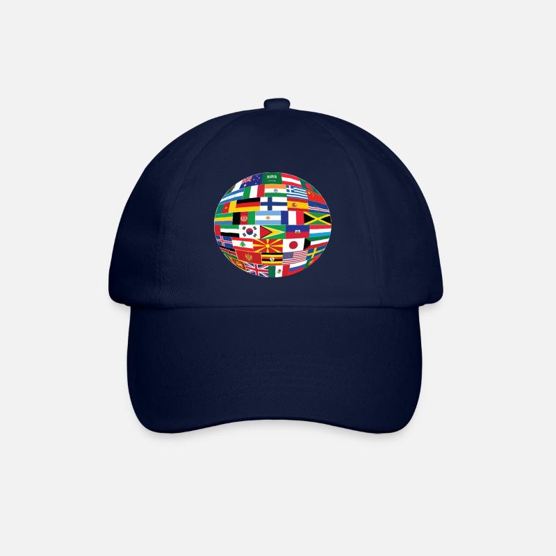 Flaggen der Welt - Baseballkappe - Blau/Blau