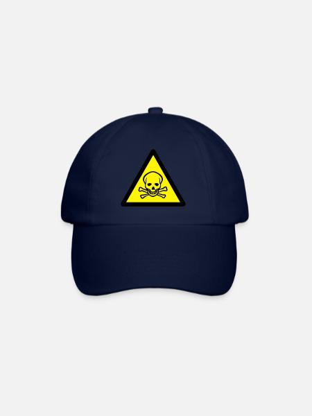 sign_2c_warning_skull - Casquette classique - bleu/bleu