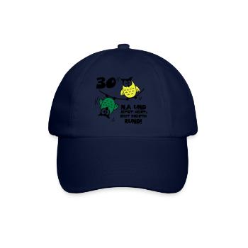30 birthday, owls on the rope, round - Baseball Cap - blue/blue - Front
