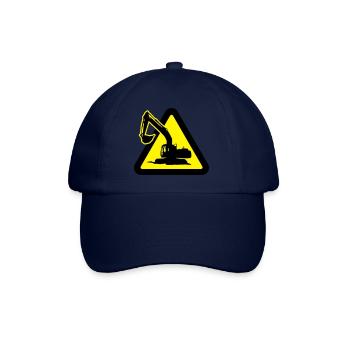 bauarbeiten_mit_bagger_2c - Baseballkappe - Blau/Blau - Vorne