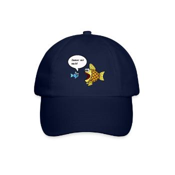 Immer mir nach, Fische, - Baseballkappe - Blau/Blau - Vorne