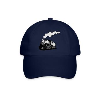 dampflok eisenbahn lokomotive romantik - Baseballkappe - Blau/Blau - Vorne